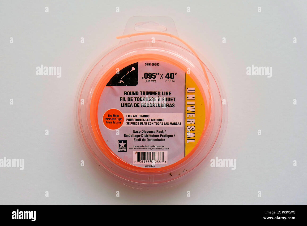 Runde Trimmer Line für Garten Weeder. Stockfoto