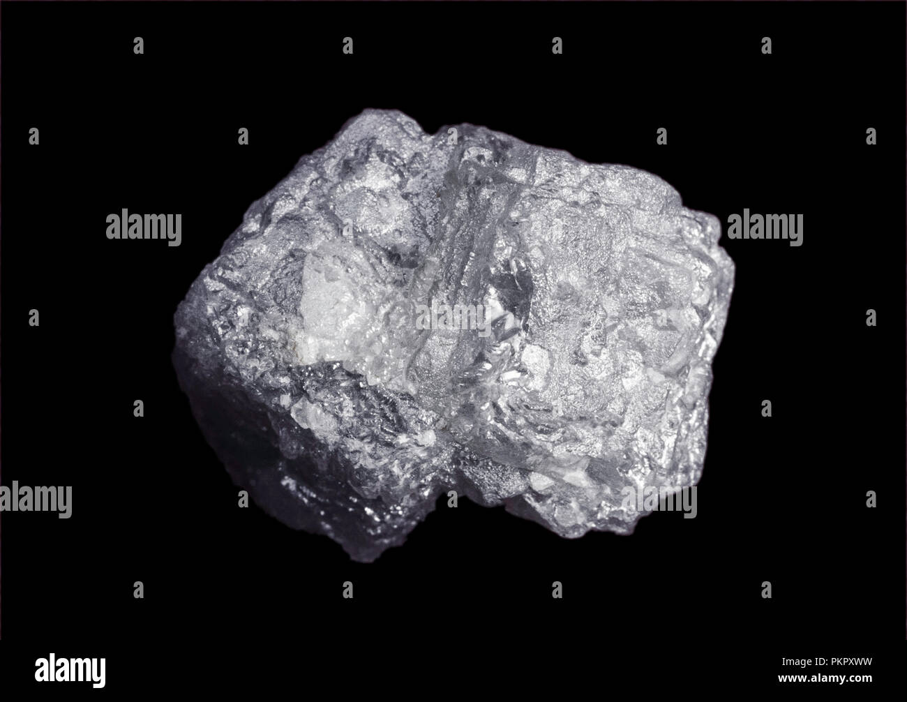 Uncut Industrial Grade diamond auf schwarzem Hintergrund, Südafrika Stockfoto