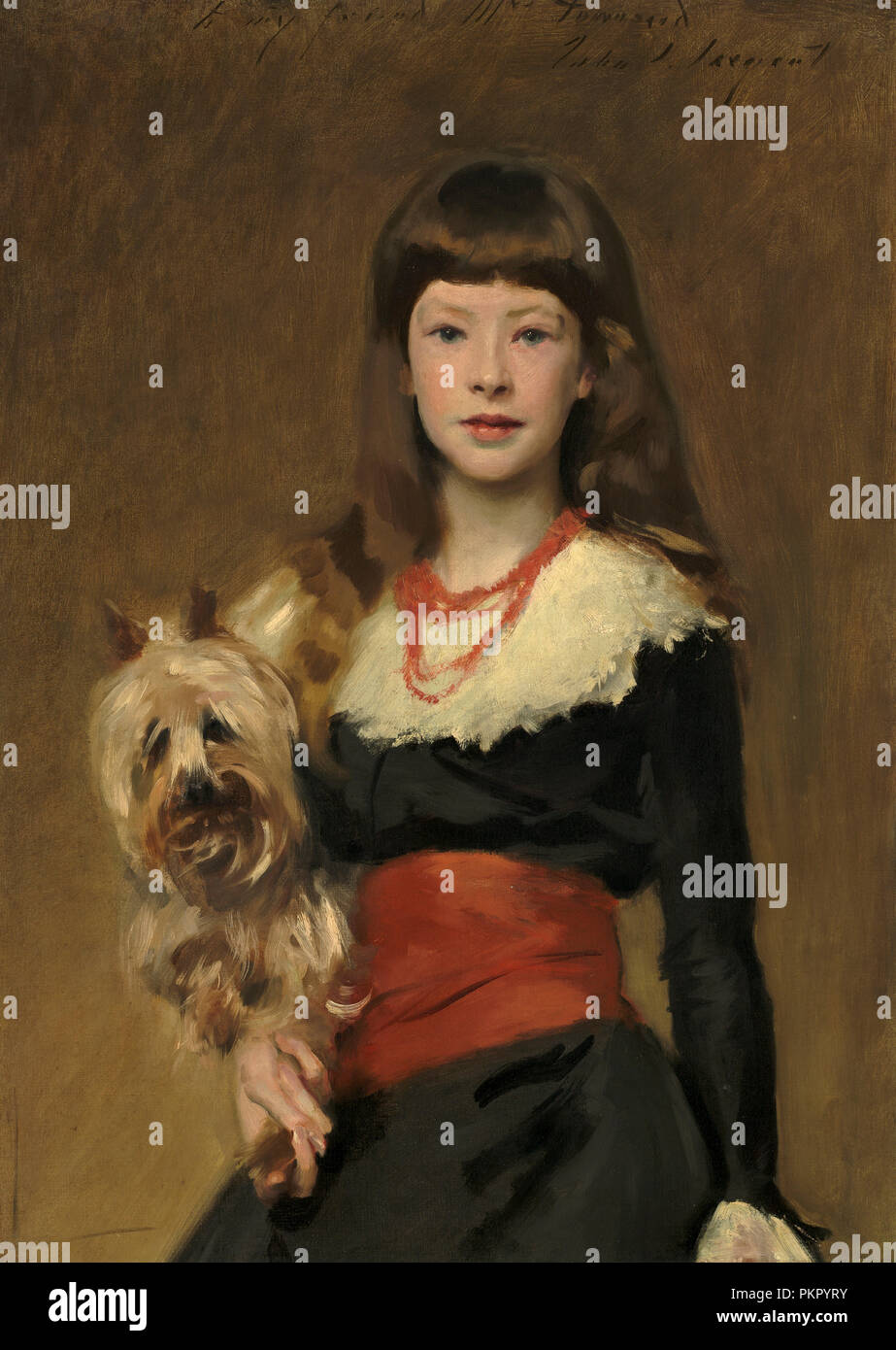 Miss Beatrice Townsend. Stand: 1882. Maße: gesamt: 79,4 x 58,4 cm (31 1/4 in. x 23 in.) gerahmt: 97,8 x 74,1 x 3,2 cm (38 1/2 x 29 1/4 x 1 1/4 in.). Medium: Öl auf Leinwand. Museum: Nationalgalerie, Washington DC. Autor: John Singer Sargent. Stockfoto