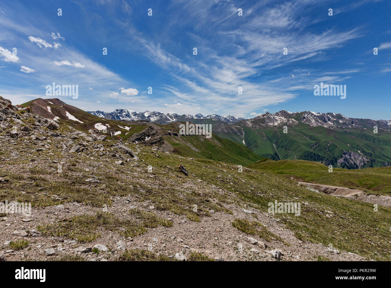 Terskey Ala-Too Gebirge, Keskenkyia Loop trek, Jyrgalan, Kirgisistan Stockfoto