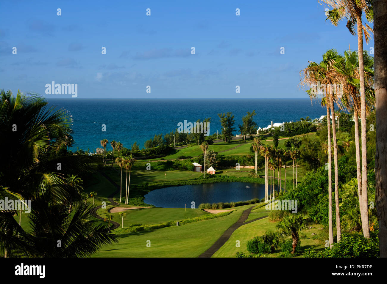 Atlantik, Bermuda, Southampton Parish, Fairmont Hotel Golfplatz Stockfoto