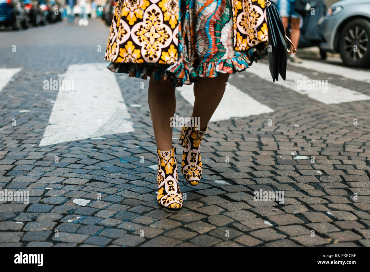 Mailand, Italien - 23 September, 2017: Außerhalb von ANTONIO MARRAS Show in Mailand Fashion Week Frühjahr/Sommer 2018 Stockfoto
