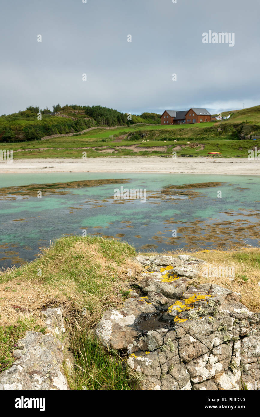 Gallenach Bucht auf der Insel von Muck, einer kleinen Insel der Inneren Hebriden, vor der Westküste Schottlands Stockfoto