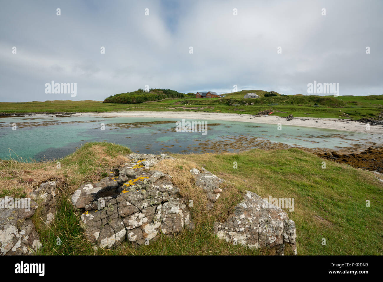 Gallenach Bucht auf der Insel von Muck, einer kleinen Insel der Inneren Hebriden, vor der Westküste Schottlands Stockfoto