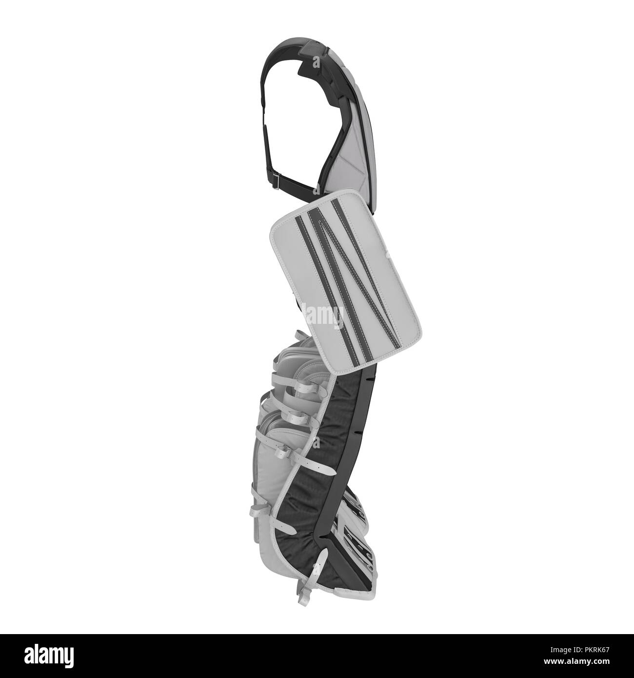 Hockey goalie Protection Kit auf Weiß. 3D-Darstellung Stockfoto