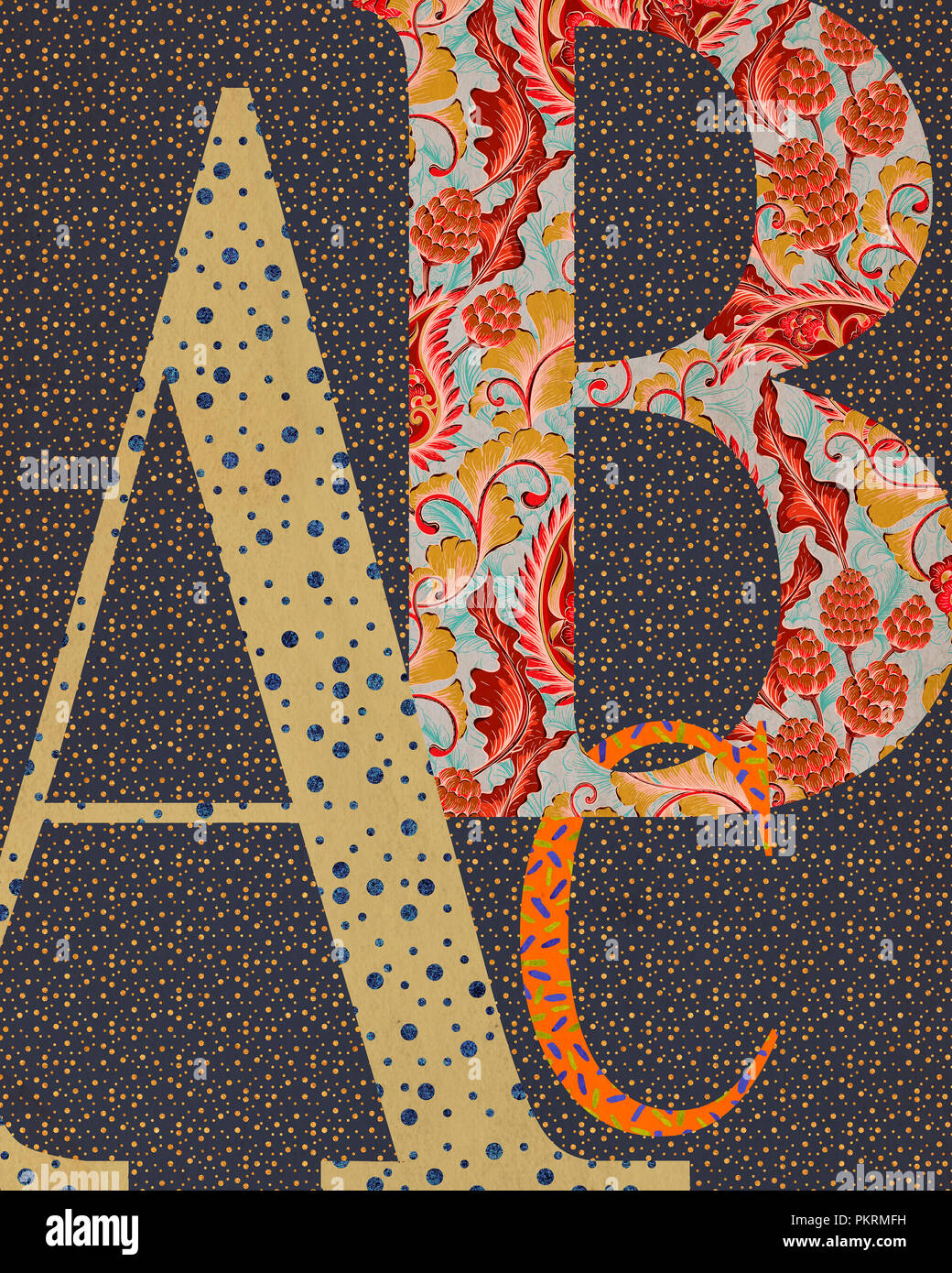Grafisches Konzept: ABC - das Alphabet Stockfoto