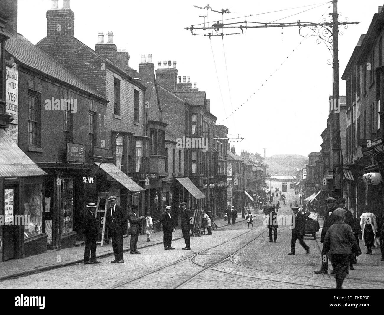 Bath Street, Firma Ilkeston, Anfang 1900 s Stockfoto