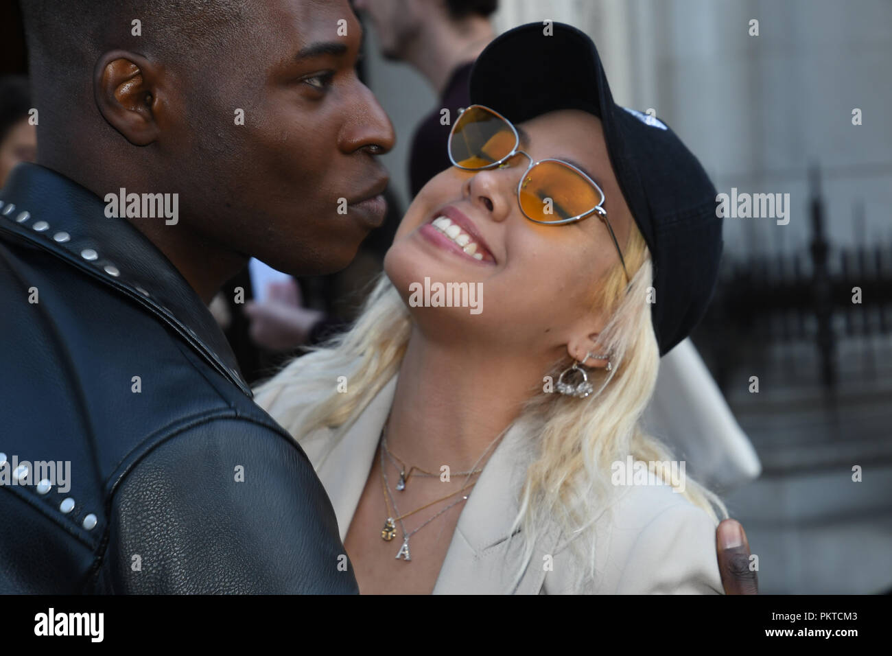 London, Großbritannien. 14. September 2018. Fashionist nehmen an der Fashion Scout - SS 19 - London Fashion Week - Tag 1, London, UK. 14. September 2018. Bild Capital/Alamy leben Nachrichten Stockfoto