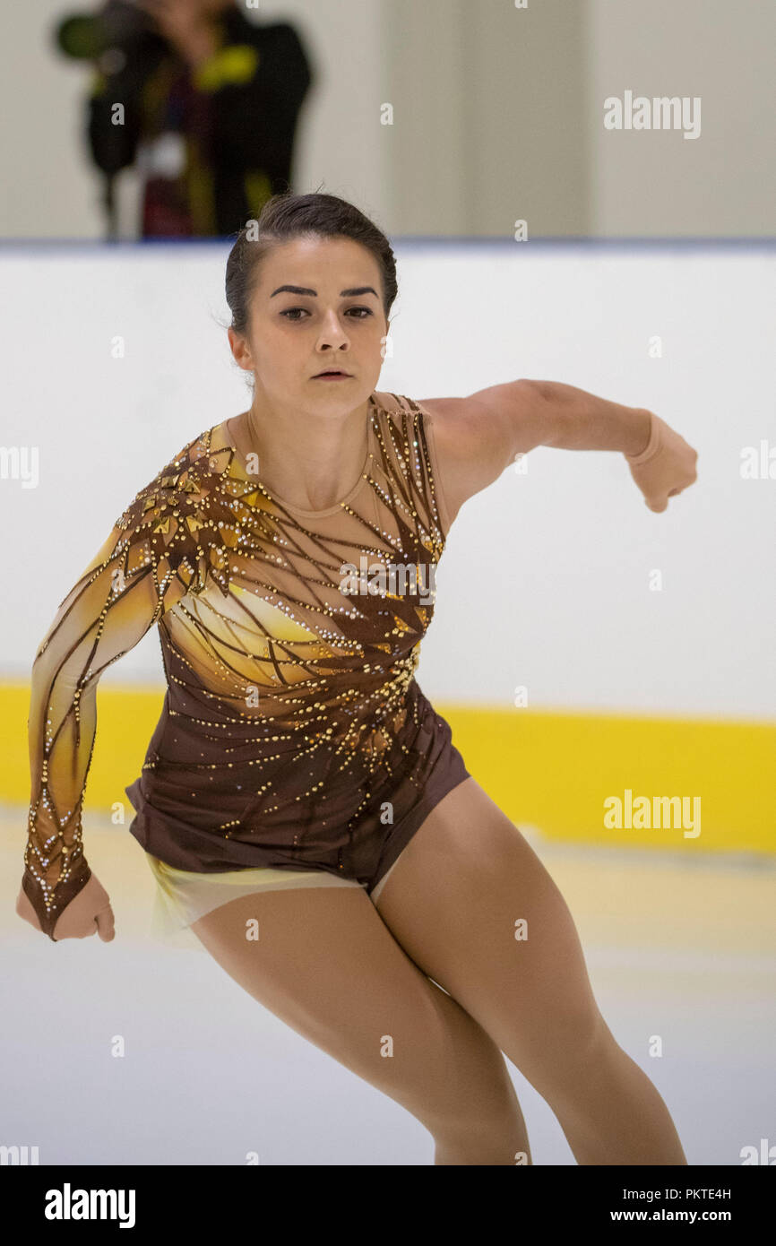 Ivett Toth (HUN), 14. SEPTEMBER 2018 - Eiskunstlauf: Lombardia Trophy 2018, Damen frei, im Ice Lab Arena in Bergamo, Italien (Foto von Enrico Calderoni/LBA SPORT) Stockfoto