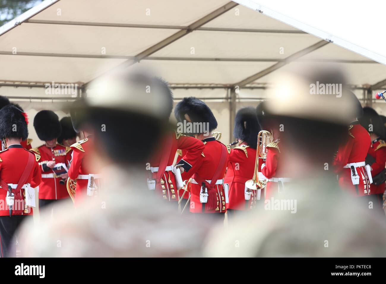 Worcester, Worcestershire, Großbritannien. 15. September 2018. Soldaten der Gurkha Regiment besuchen das Trommelfell Service bei Gheluvelt Park, Worcester. Peter Lopeman/Alamy leben Nachrichten Stockfoto