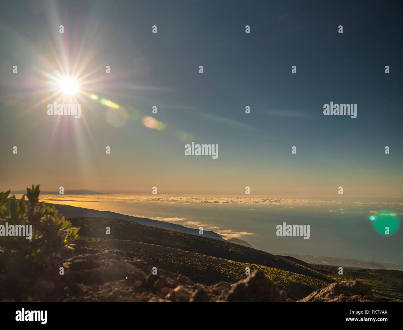 Schönen Sonnenuntergang auf der Insel Teneriffe Stockfoto