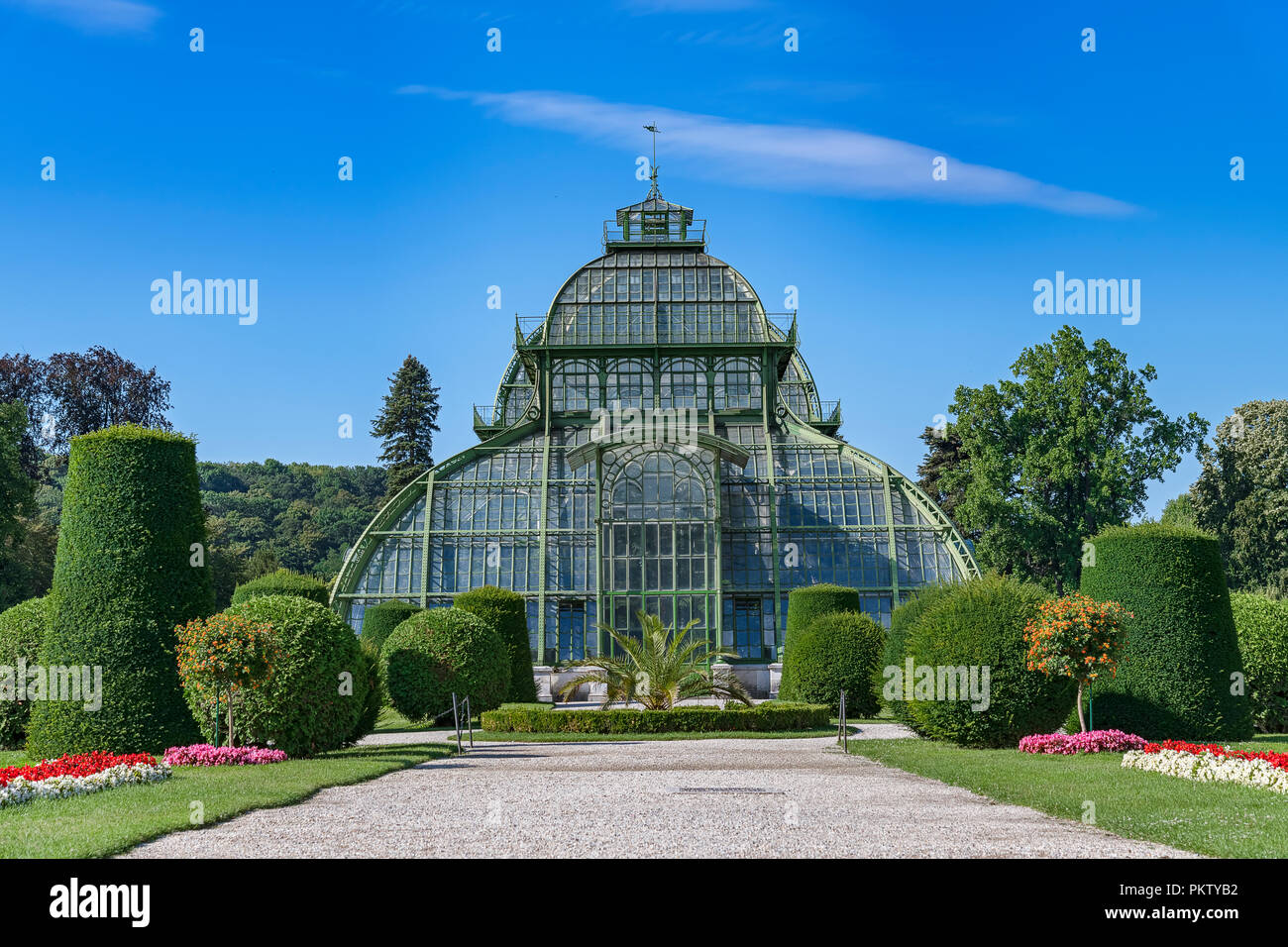 Palm House, Schlosspark Schönbrunn, Wien, Österreich Stockfoto