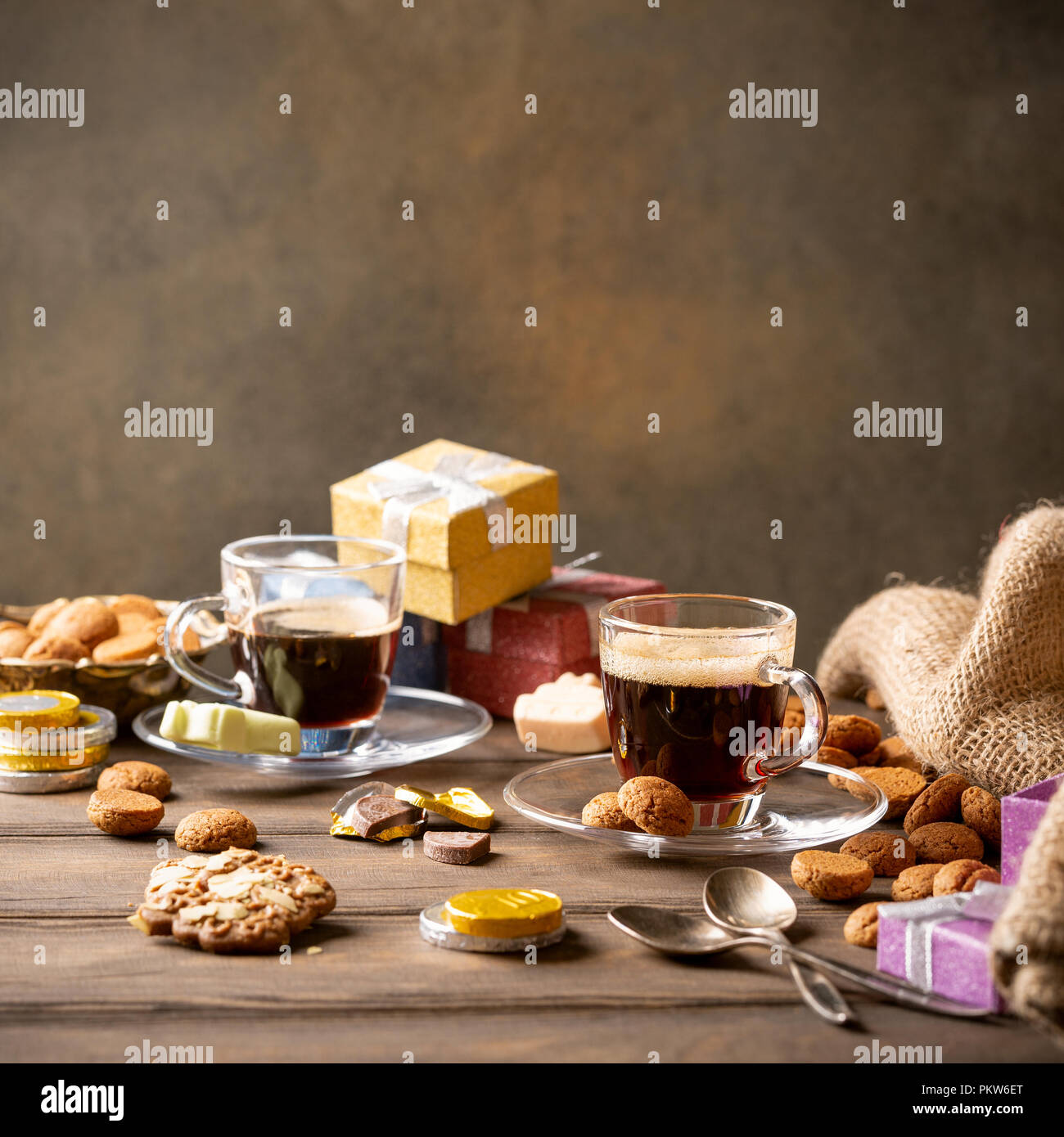 Niederländische urlaub Sinterklaas festlichen Frühstück Stockfoto