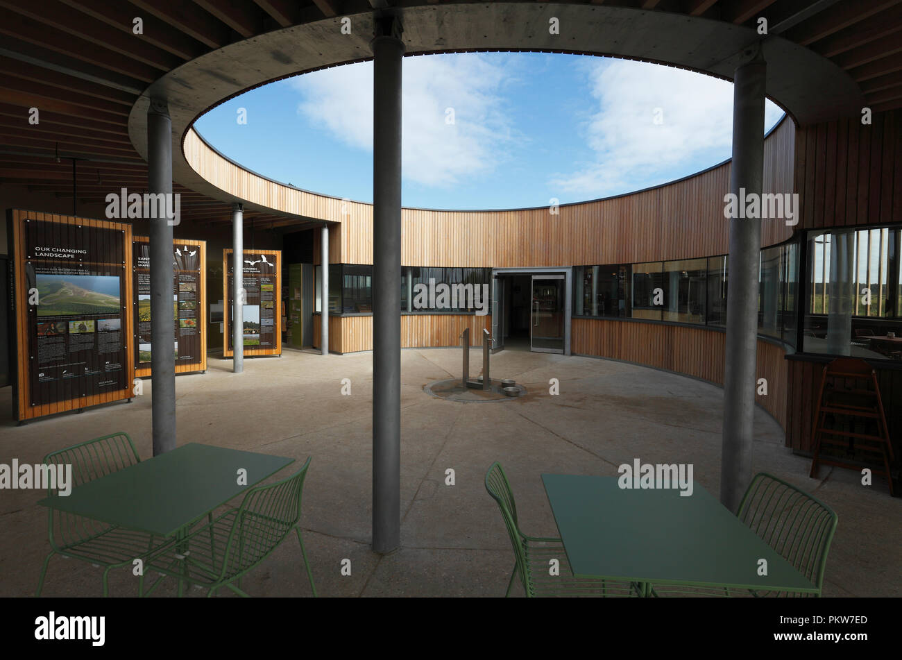 Der Lookout, ein neues Besucherzentrum am Holkham National Nature Reserve und Strand. Stockfoto