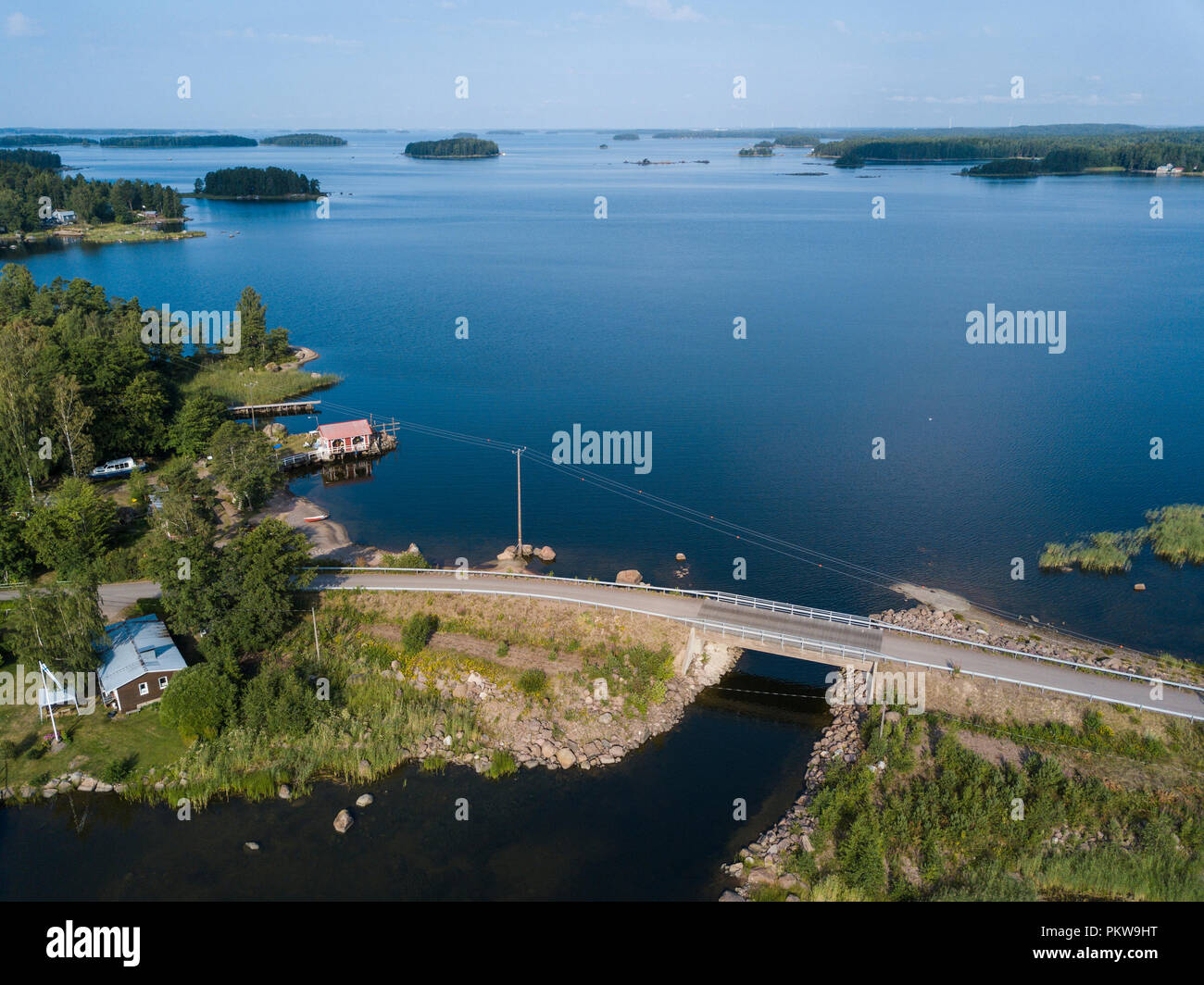 Finnische Archipel in Ostfinnland Stockfoto