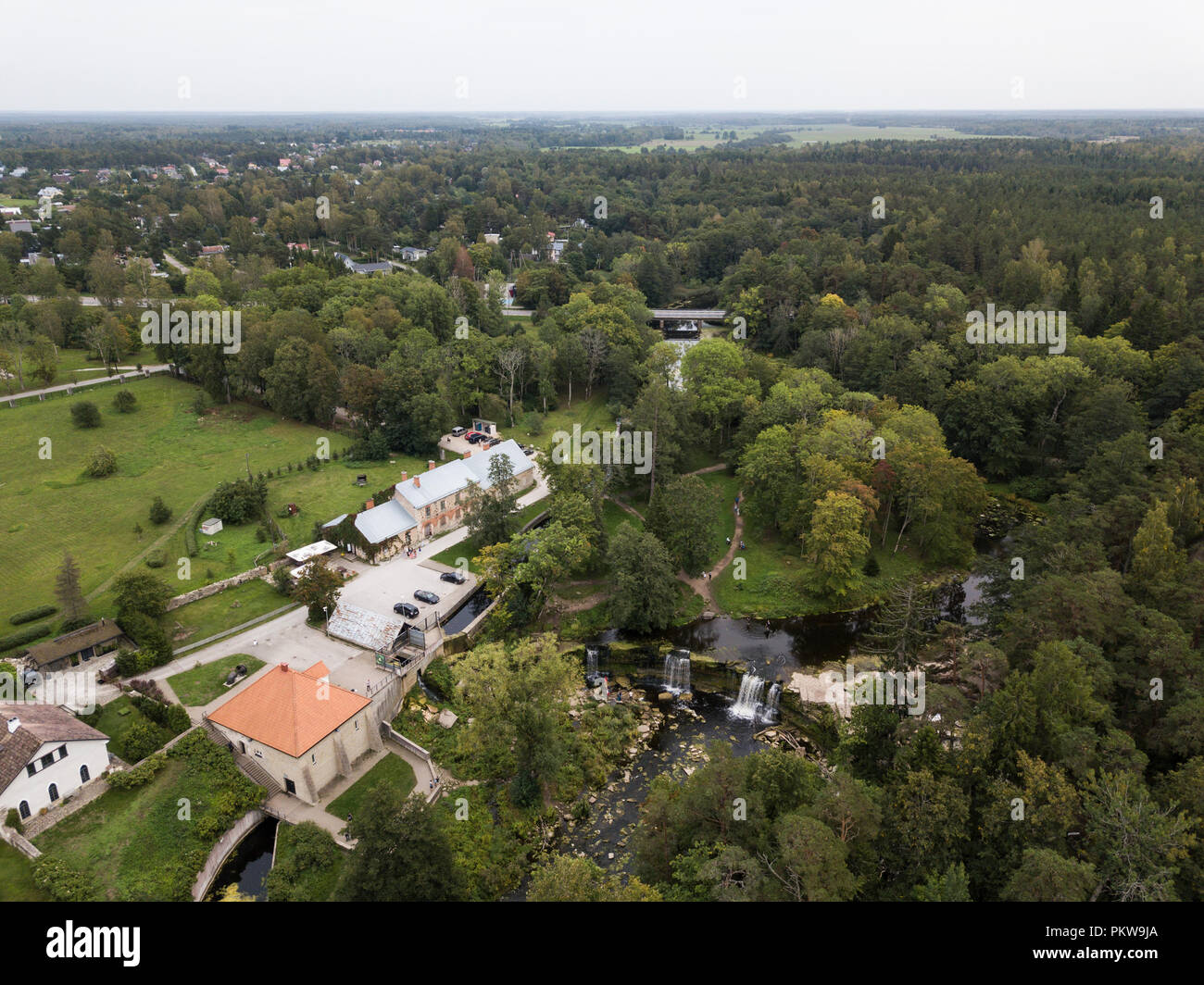 Keila-Joa Wasserfall in Estland Stockfoto