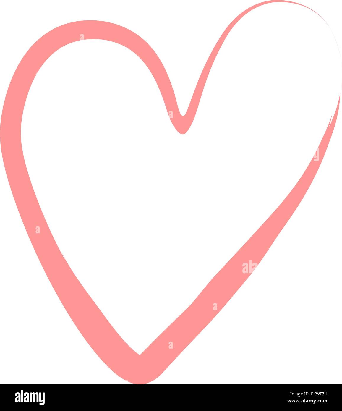 Vektor Herz Mit Pinsel Hand Grunge Herzen Gezeichnet Liebe Symbol Valentinstag Grunge Abbildung Stock Vektorgrafik Alamy