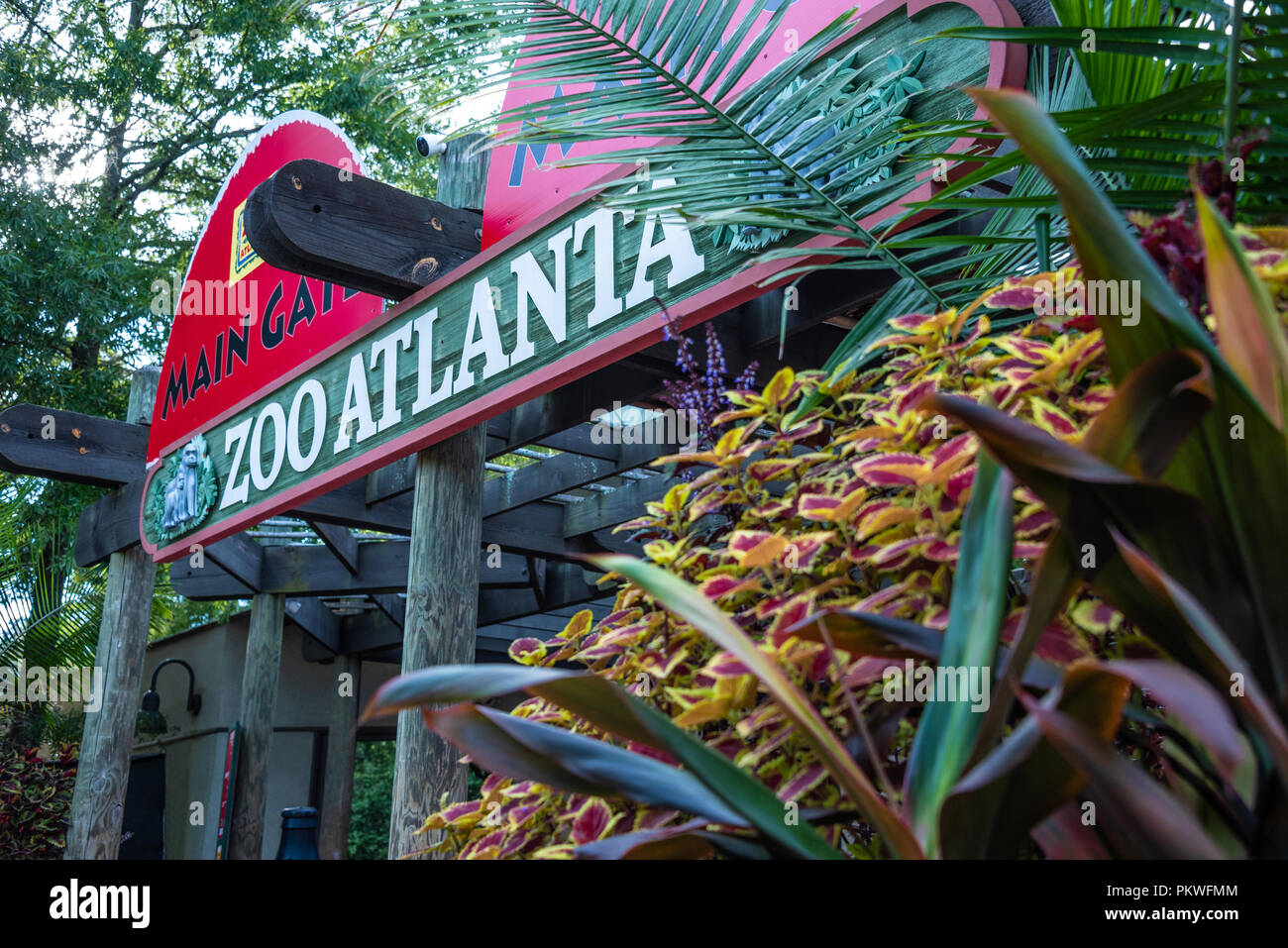 Eingang zum Zoo Atlanta in Atlanta, Georgia. (USA) Stockfoto