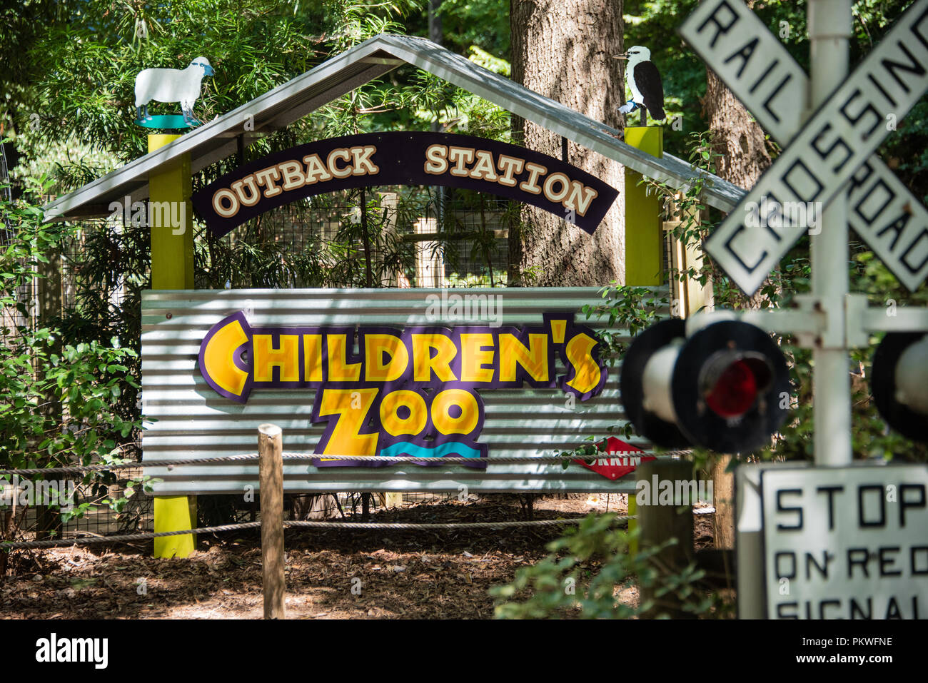 Der Outback Station Zoo für Kinder im Zoo Atlanta in der Nähe der Innenstadt von Atlanta, Georgia im Grant Park. (USA) Stockfoto