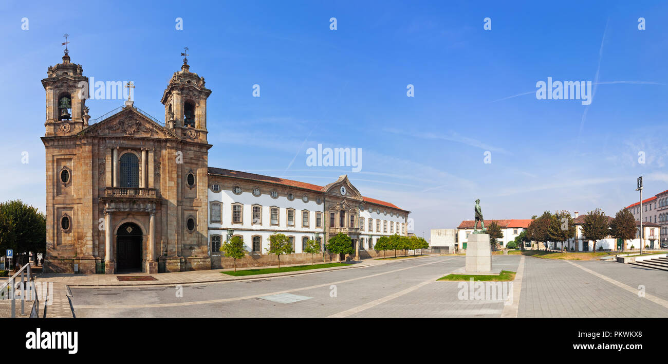 Braga, Portuga. Populo Kirche. Manieristische, Rokoko- und klassizistischen Architektur. Stockfoto