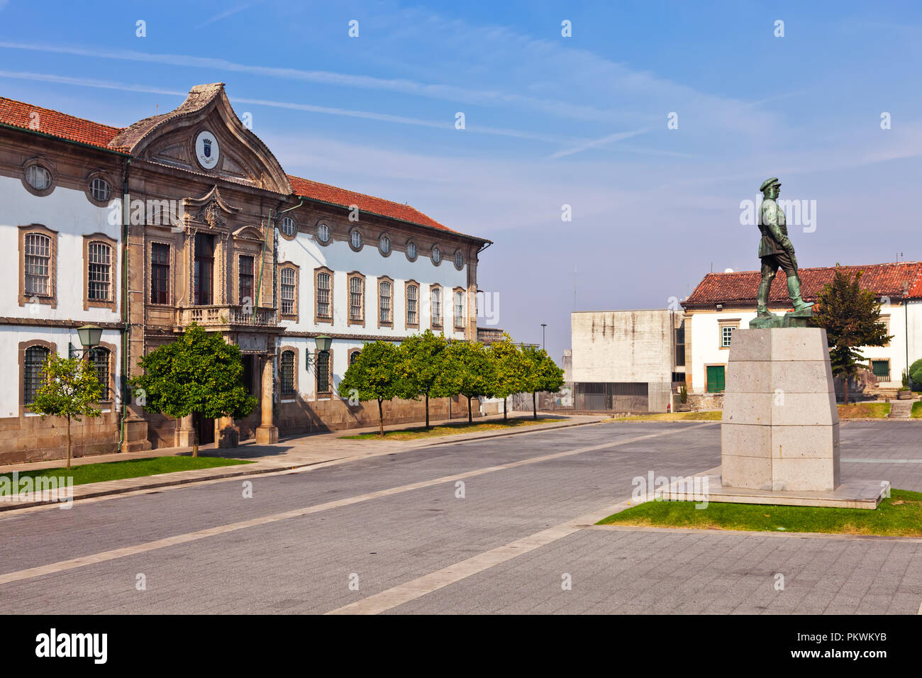 Braga, Portuga. Populo Kirche. Manieristische, Rokoko- und klassizistischen Architektur. Stockfoto