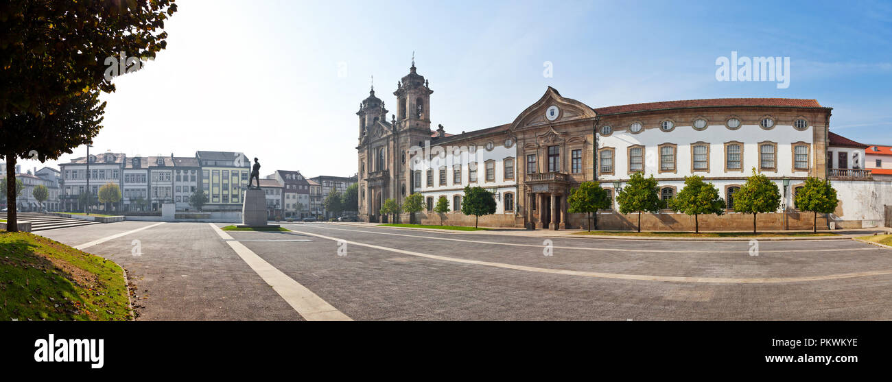 Braga, Portuga. Populo Kirche. Manieristische, Rokoko- und klassizistischen Architektur. Stockfoto