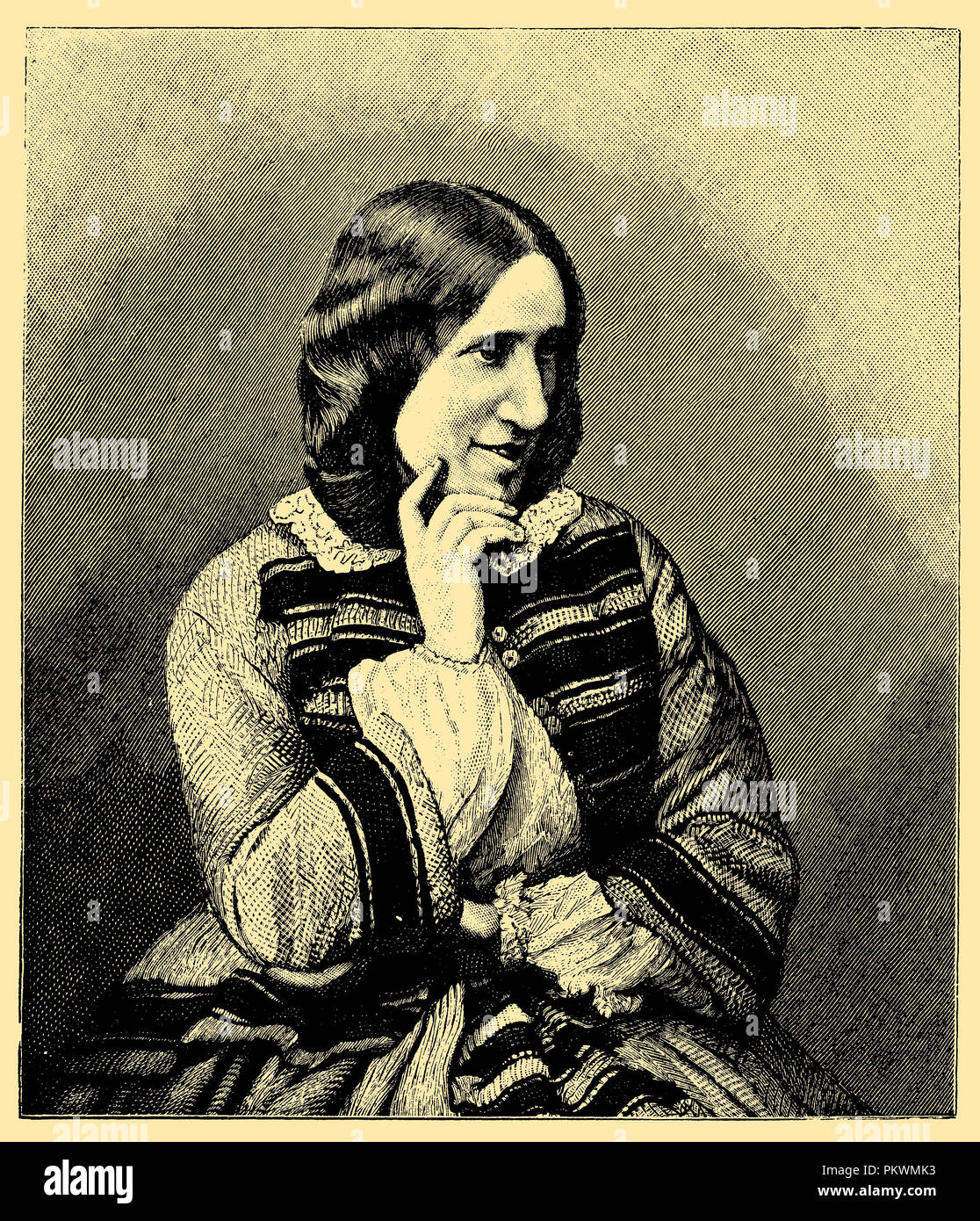 Mary Ann Evans. Nach einem Foto der Stereoscopic Company in London, Stockfoto