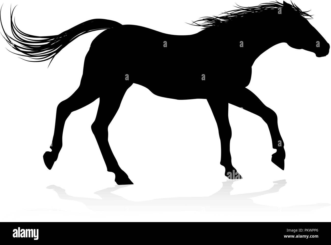 Pferd Tier Silhouette Stock Vektor