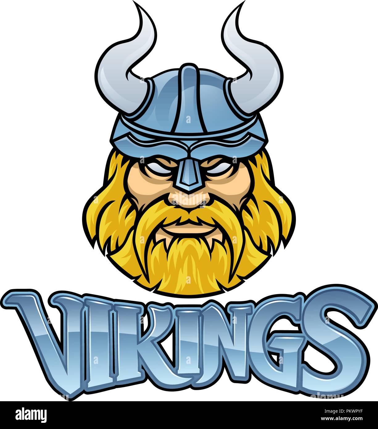 Viking Warrior Maskottchen Zeichen Grafik Stock Vektor