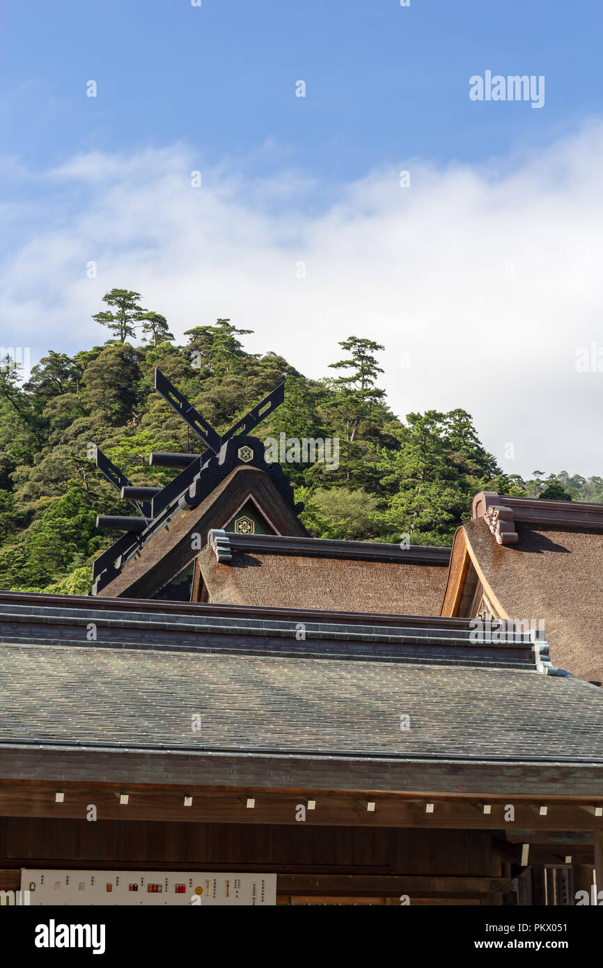 Dächer in Izumo-taisha, Izumo, Präfektur Shimane, Japan Stockfoto