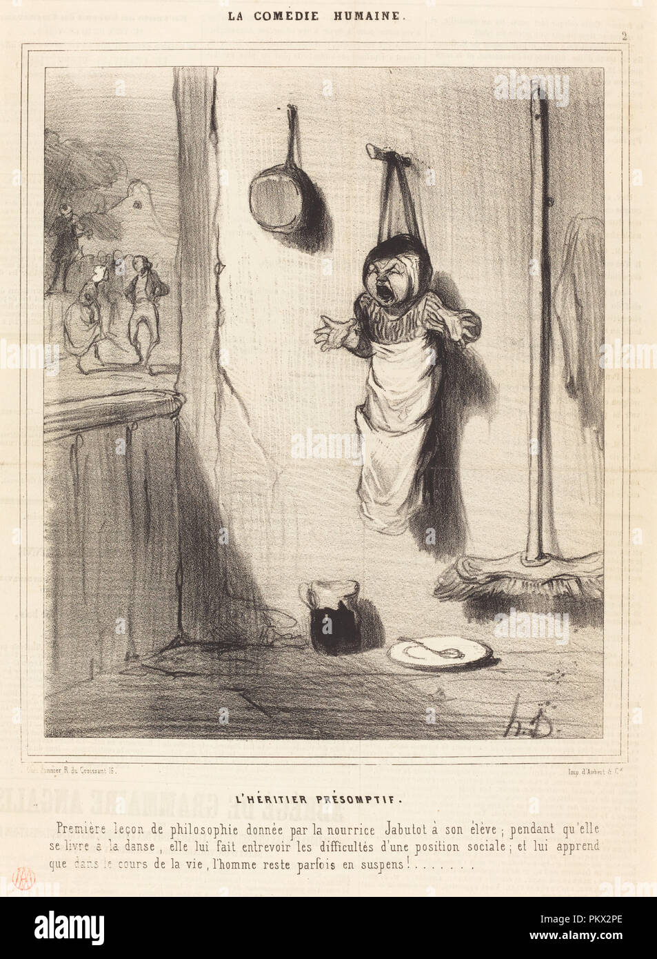 L'Héritier présomptif. Stand: 1843. Medium: Lithographie auf Zeitungspapier. Museum: Nationalgalerie, Washington DC. Thema: Honoré Daumier. Stockfoto