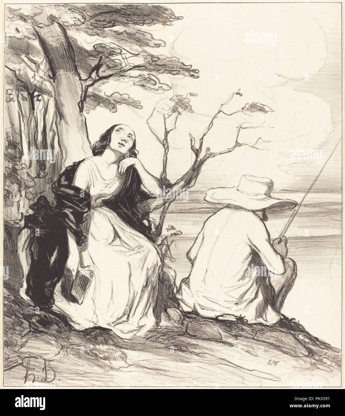 O douleur!... avoir époux rêvé... un... Stand: 1844. Medium: Lithographie. Museum: Nationalgalerie, Washington DC. Thema: Honoré Daumier. Stockfoto