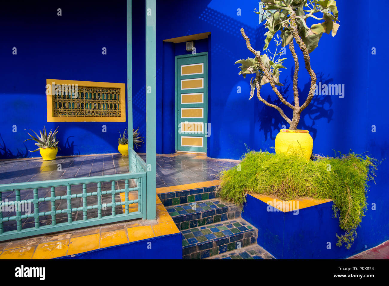 Marrakesch, Marokko - November 08, 2017: Berber Museum, der botanische Garten Jardin Majorelle in Marrakesch oder Majorelle Gärten Stockfoto