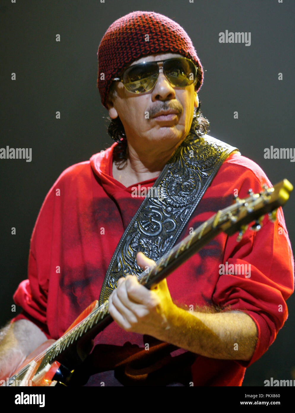 Carlos Santana führt in Konzert im Seminole Hard Rock Hotel und Kasino in Hollywood, Florida am 30. April 2009. Stockfoto