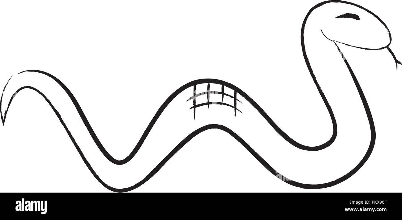 Umrisse zeichnen Schlange Stock-Vektorgrafik - Alamy