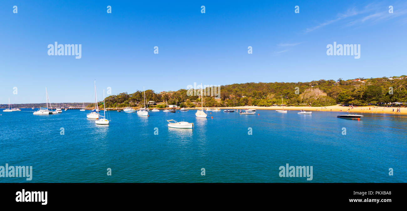 Boote im Balmoral Beach in Mosman, Sydney. Australien Stockfoto