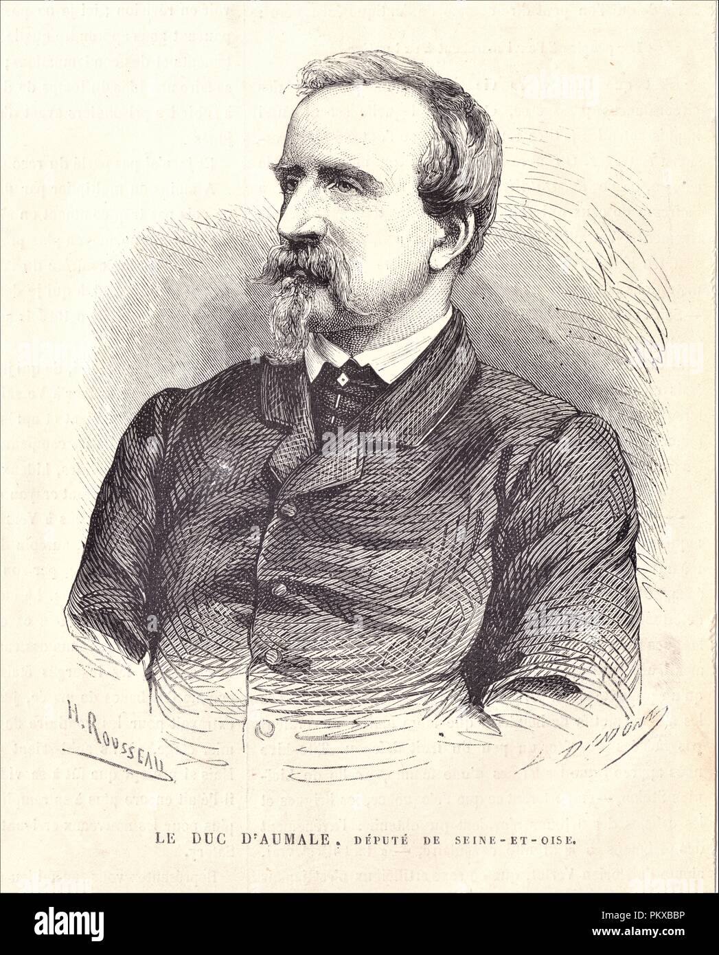 Le Duc d'Aumale, député de Seine-et-Oise Stockfoto