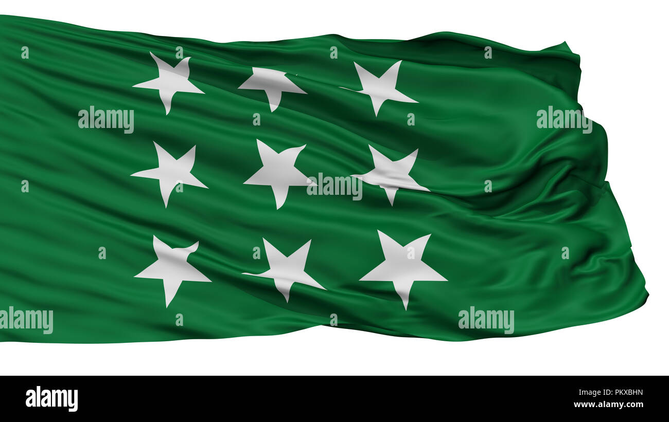 Islami Jamhoori Ittehad Flagge, isoliert auf weißem Hintergrund, 3D-Rendering Stockfoto