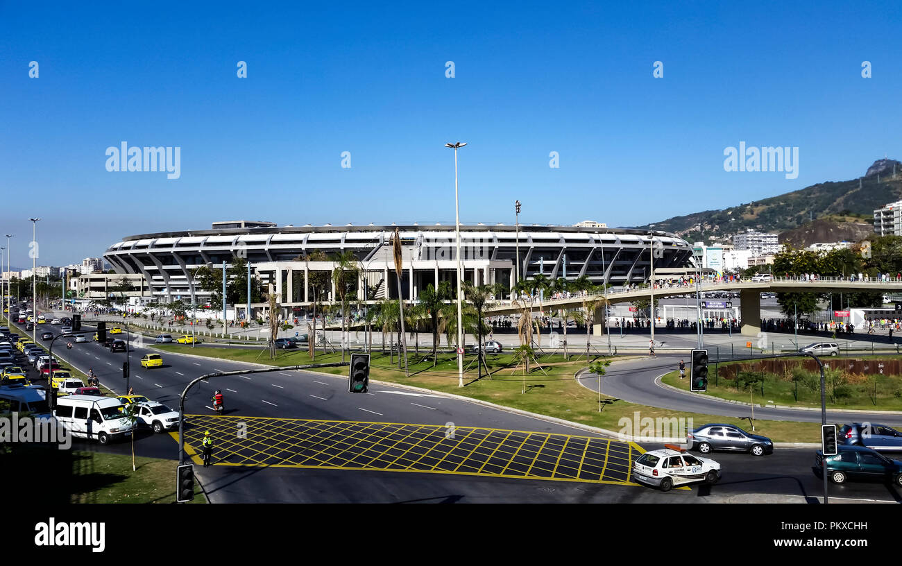 Fußball auf der ganzen Welt. Maracana-stadion. Stockfoto