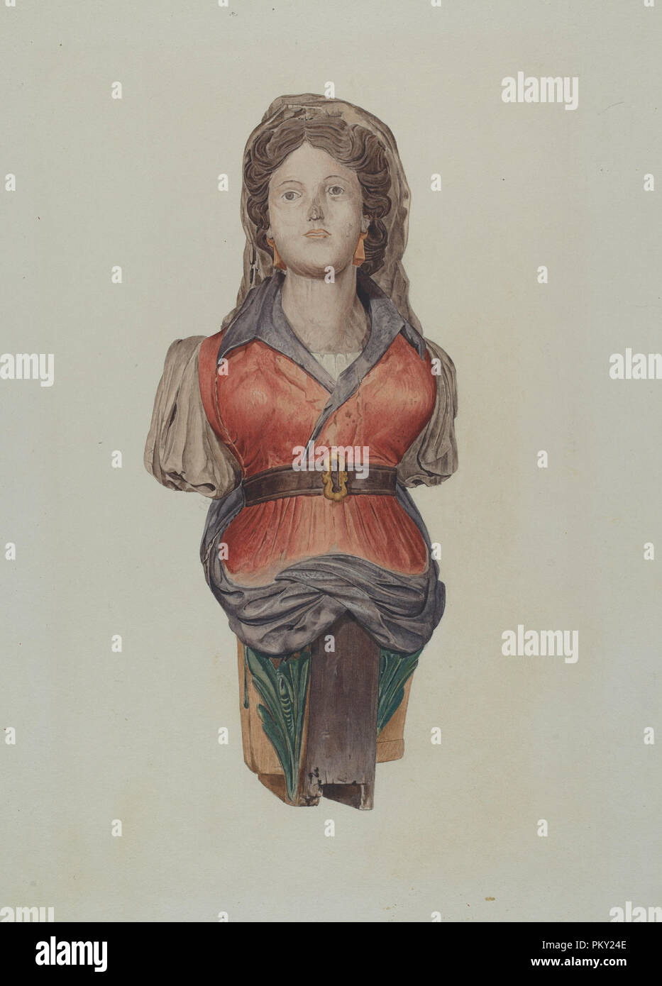 Aushängeschild. Stand: 1935/1942. Maße: gesamt: 40,6 x 28,8 cm (16 x 11 5/16 in.). Medium: Aquarell und Graphit auf Papier. Museum: Nationalgalerie, Washington DC. Autor: John Sullivan. Stockfoto