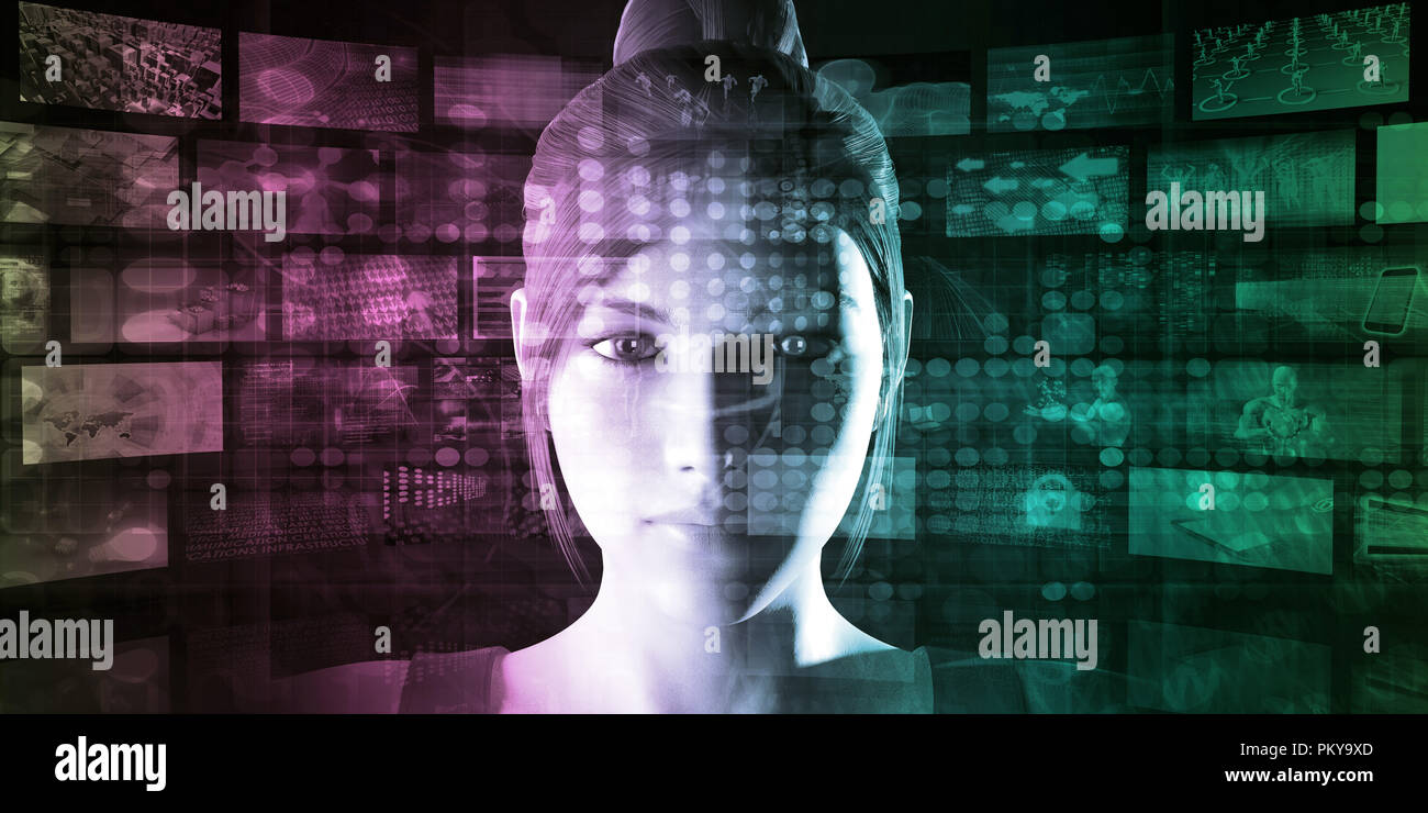 Digital Marketing Strategie mit Management Plattform Technologie Stockfoto