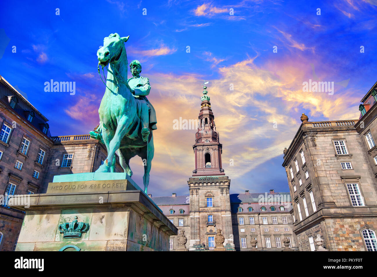 Schloss Christiansborg in Kopenhagen Stockfoto