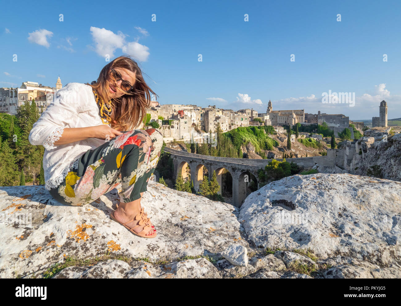 Gravina in Puglia (Italien) Die suggestiven Altstadt in Stein wie