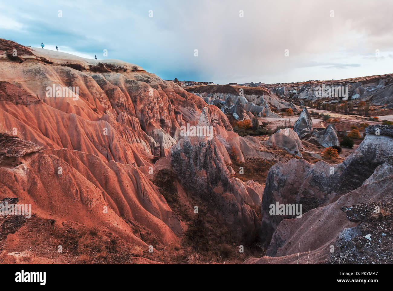 Natürliche Schlucht Landschaft Szene in Kappadokien, Türkei Stockfoto