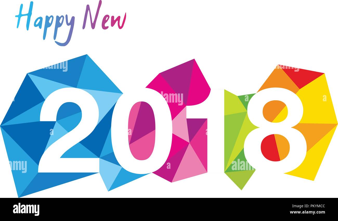 Frohes Neues Jahr 2018. Stock Vektor