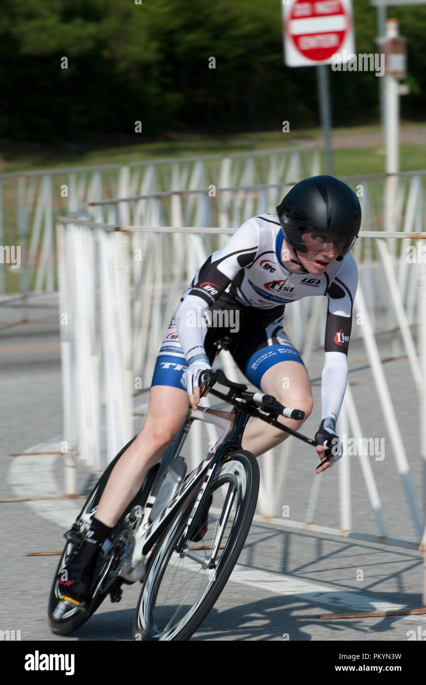 UNITED STATES - Juni 21: Justin Mauch von HPC-Liste/Fahrrad Outfitters während der TT-Rennen in den USA, die Junioren U23 Elite Road Staatsangehörige im Augus Stockfoto