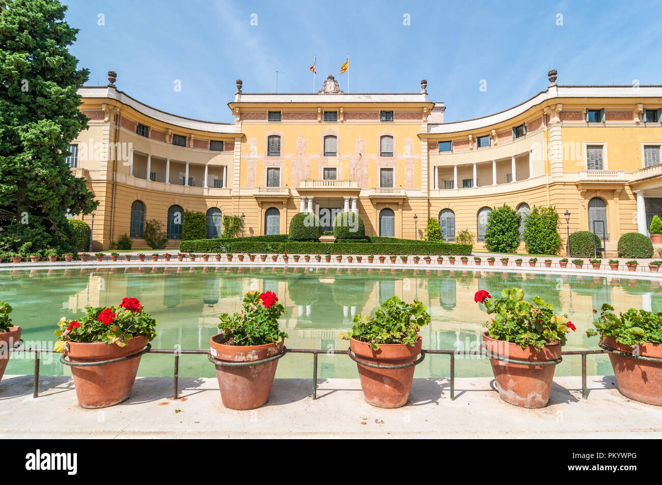 Pedralbes Royal Palace, Barcelona, Katalonien, Spanien Stockfoto