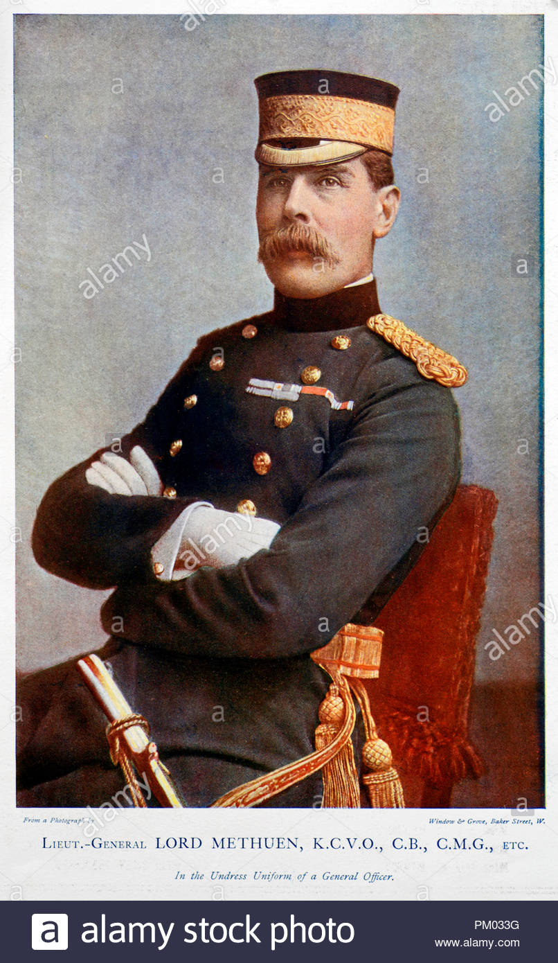 Feldmarschall Paul Sanford Methuen, 3. Baron Methuen, GCB, GCMG, GCVO, DL, 1845 - 1932, war ein britischer Offizier in der Armee. Farbe Abbildung von 1900 Stockfoto