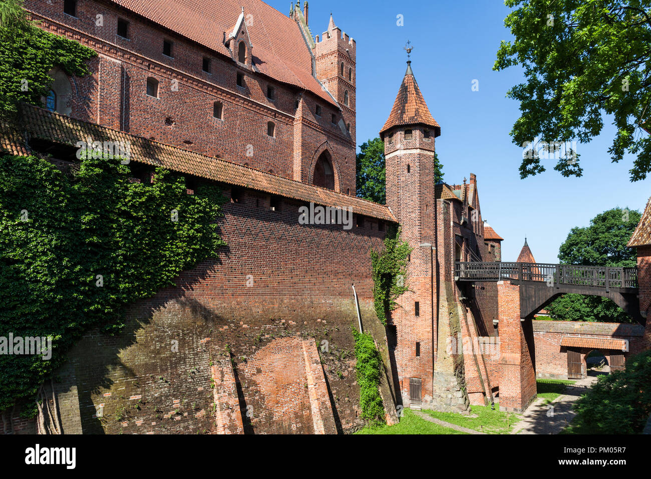 Hohe Schloss von Malbork in Polen, mittelalterliche Festung des Deutschen Ordens Um Stockfoto