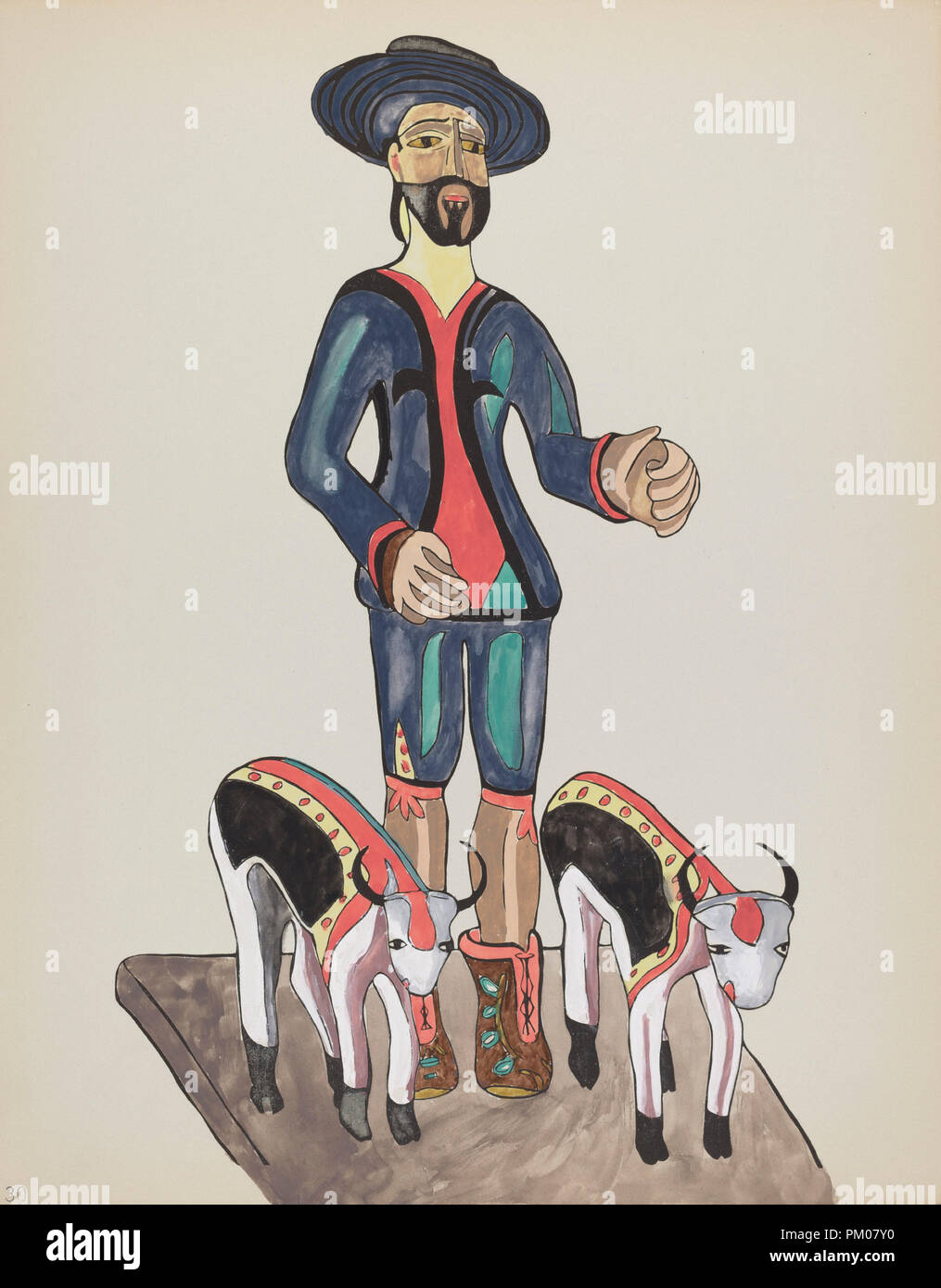 Platte30: Saint Isidore: Von der spanischen Kolonialzeit Portfolio des Designs von New Mexico". Stand: 1935/1942. Maße: gesamt: 35,6 x 28 cm (14 x 11 in.). Medium: Siebdruck auf Papier. Museum: Nationalgalerie, Washington DC. Thema: American 20. Stockfoto